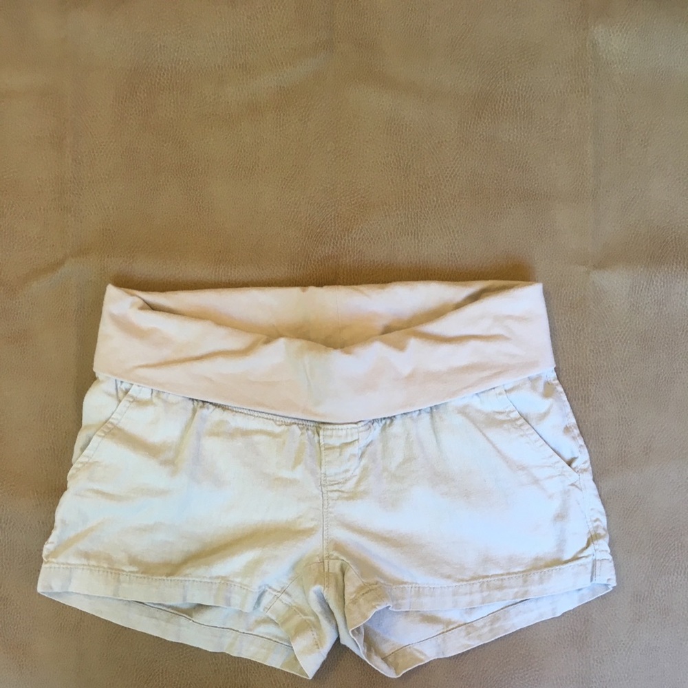 XS Old Navy linen/cotton maternity shorts